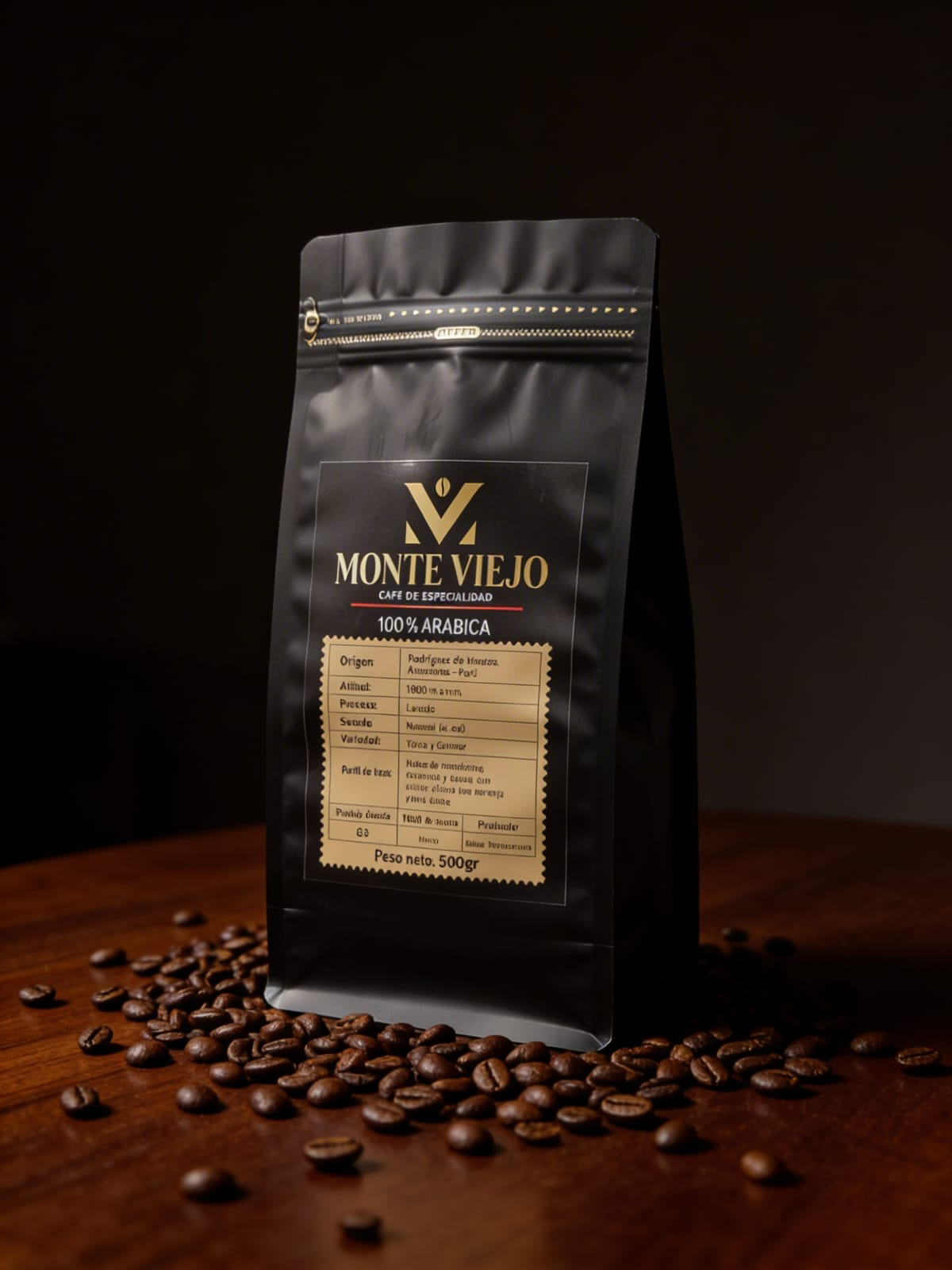 Café tostado en grano Monte Viejo